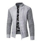 Herren modische Übergangsjacke mit modernem Stehkragen und strukturiertem Design