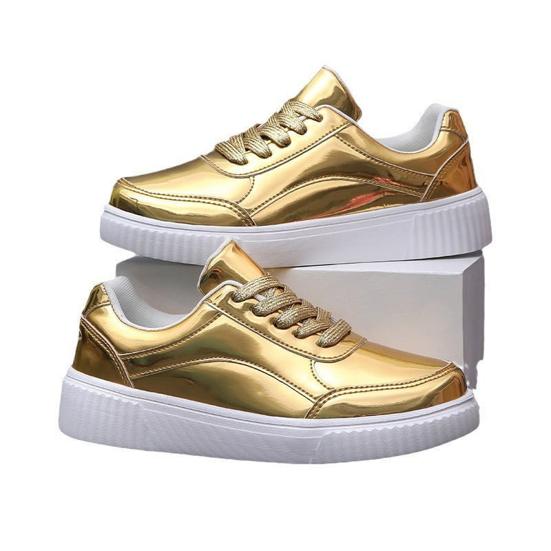 Damen Glänzende Sneakers mit dämpfender Sohle und atmungsaktivem Innenfutter