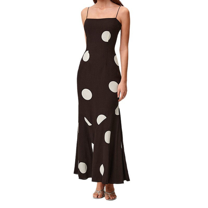Damen Maxikleid mit elegantem Polka-Dot-Muster R&B