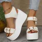 Damen Wedge-Sandalen mit rutschfestem Riemendesign und bequemem Fußbett R&B