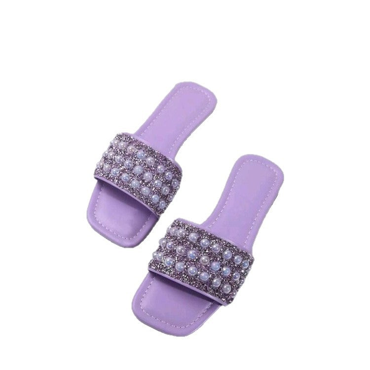 Damen Glamouröse Slides mit funkelnden Strassdetails R&B