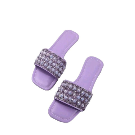 Damen Glamouröse Slides mit funkelnden Strassdetails R&B