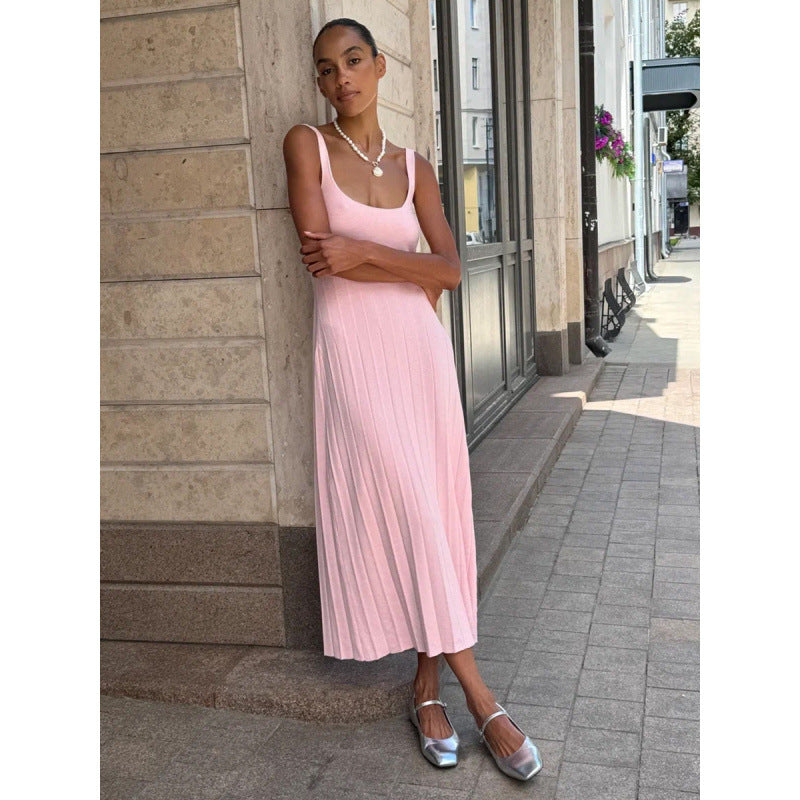 Damen Elegantes gestricktes Maxikleid mit schmalem Schnitt R&B