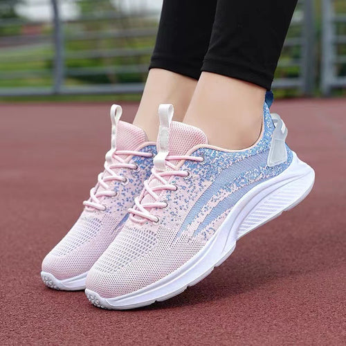 Damen Hochleistungs-Sneaker mit atmungsaktiver Strickoberfläche und dämpfender Sohle R&B