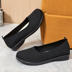 Damen bequeme Ballerinas mit elastischem Obermaterial
