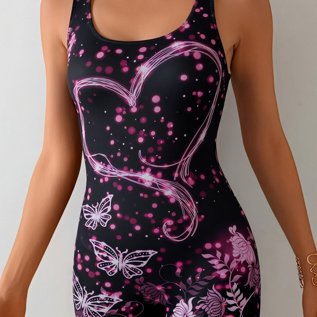 Damen Sportlicher Einteiler Badeanzug R&B