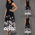 Damen Maxikleid mit Floralem Print und Praktischen Taschen R&B