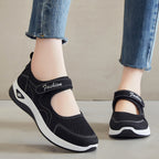 Damen Sportliche Slip-On Sneakers mit verstellbarem Klettverschluss R&B
