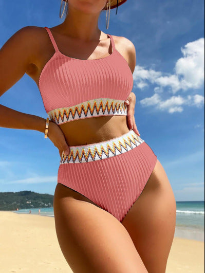 Damen Hochtailliertes Bikiniset mit raffinierten Zierdetails R&B