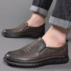 Damen Elegante Slip-On Lederschuhe mit rutschfester Sohle R&B