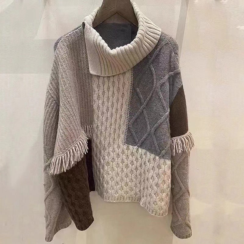 R&B | Schicker & Stylischer Strickpullover in Kontrastfarbe