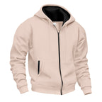 Herren Sweatjacke mit hohem Stehkragen und praktischen Reißverschlusstaschen