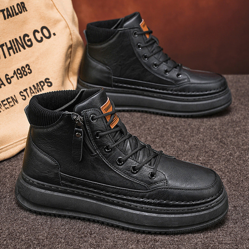 Damen High-Top Sneakers mit praktischem Reißverschluss und robustem Sohlenprofil R&B