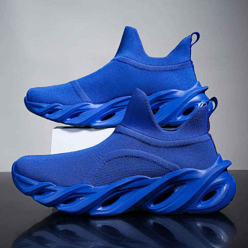 Damen High-Performance Laufschuhe mit elastischem Strick-Obermaterial und innovativer Sohlenkonstruktion R&B