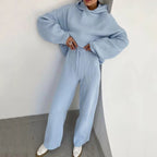 Damen lässiges Sweatshirt- und Pants-Set mit oversized Schnitt R&B