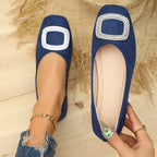 Damen elegante Ballerinas mit schimmerndem Schmuckdetail R&B