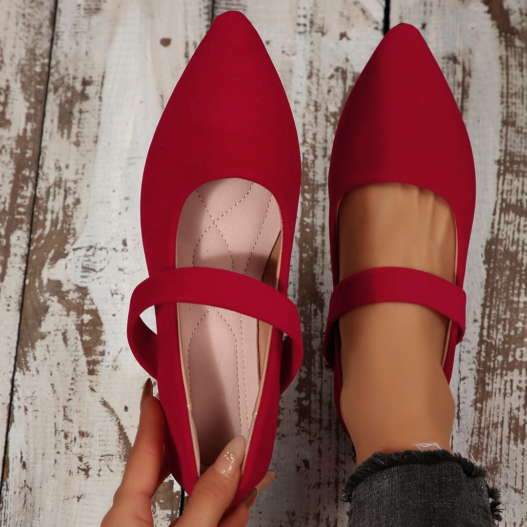 Damen Bequeme Ballerinas mit modischem Riemen R&B