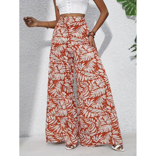 Damen Weit geschnittene Sommerhose mit floralem Muster R&B