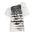 Damen Oversized T-Shirt mit asymmetrischem Schnitt und grafischem Sterneprint R&B