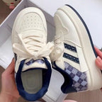 Damen Komfortable Sneakers mit modischem Karomuster