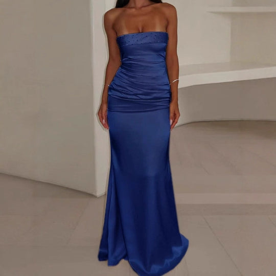 DamenElegantes strapless Abendkleid mit Rüschendetails R&B