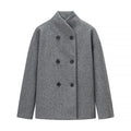 Damen Übergangsjacke mit doppelter Knopfleiste und weichem Stoff R&B