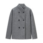 Damen Übergangsjacke mit doppelter Knopfleiste und weichem Stoff R&B