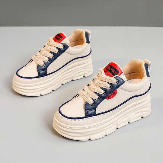 Damen Plattform Sneakers mit modischer Gummilaufsohle und atmungsaktivem Obermaterial R&B