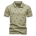 Herren Kurzarm Poloshirt mit hochwertigem Allover-Muster