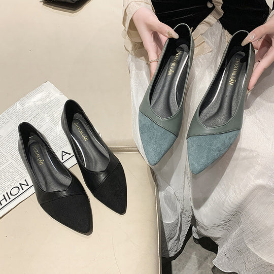 Damen nan spitze Schlupfhalbschuhe im Materialmix mit ergonomischem Komfortfußbett und flexibler Profillaufsohle R&B