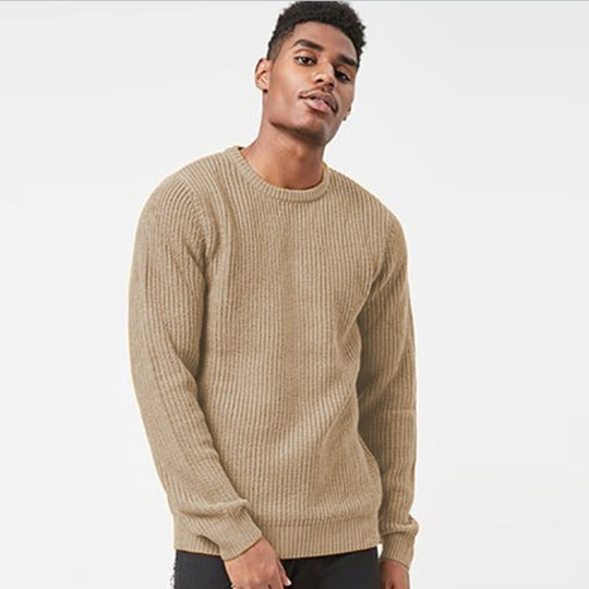 Herren Grobstrickpullover mit strukturiertem Rippdesign und lässiger Passform R&B