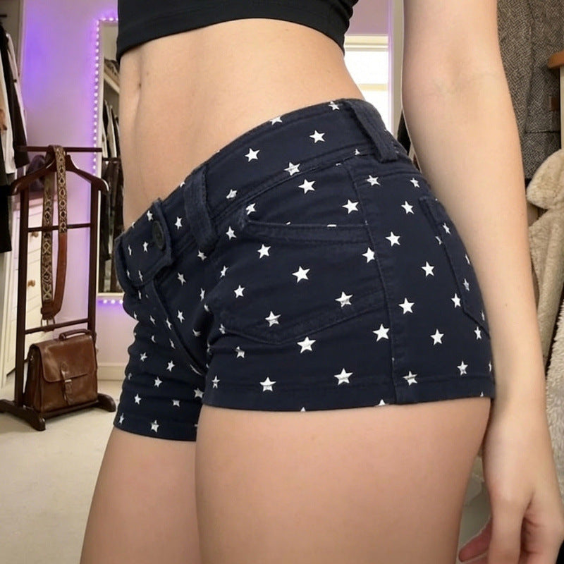 Damen Modische Shorts mit Sternenmuster und praktischem Schnitt R&B