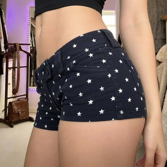 Damen Modische Shorts mit Sternenmuster und praktischem Schnitt R&B