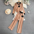 Damen elegantes und komfortables Freizeit-Set mit floralem Design R&B