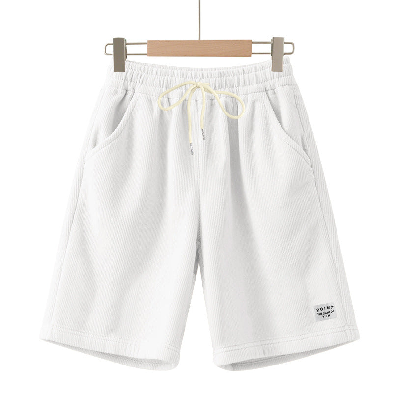 Herren nan knielange Lounge-Shorts im Rippenstrukturjersey mit elastischem Kordelzugbund und aufgesetzten Eingrifftaschen R&B
