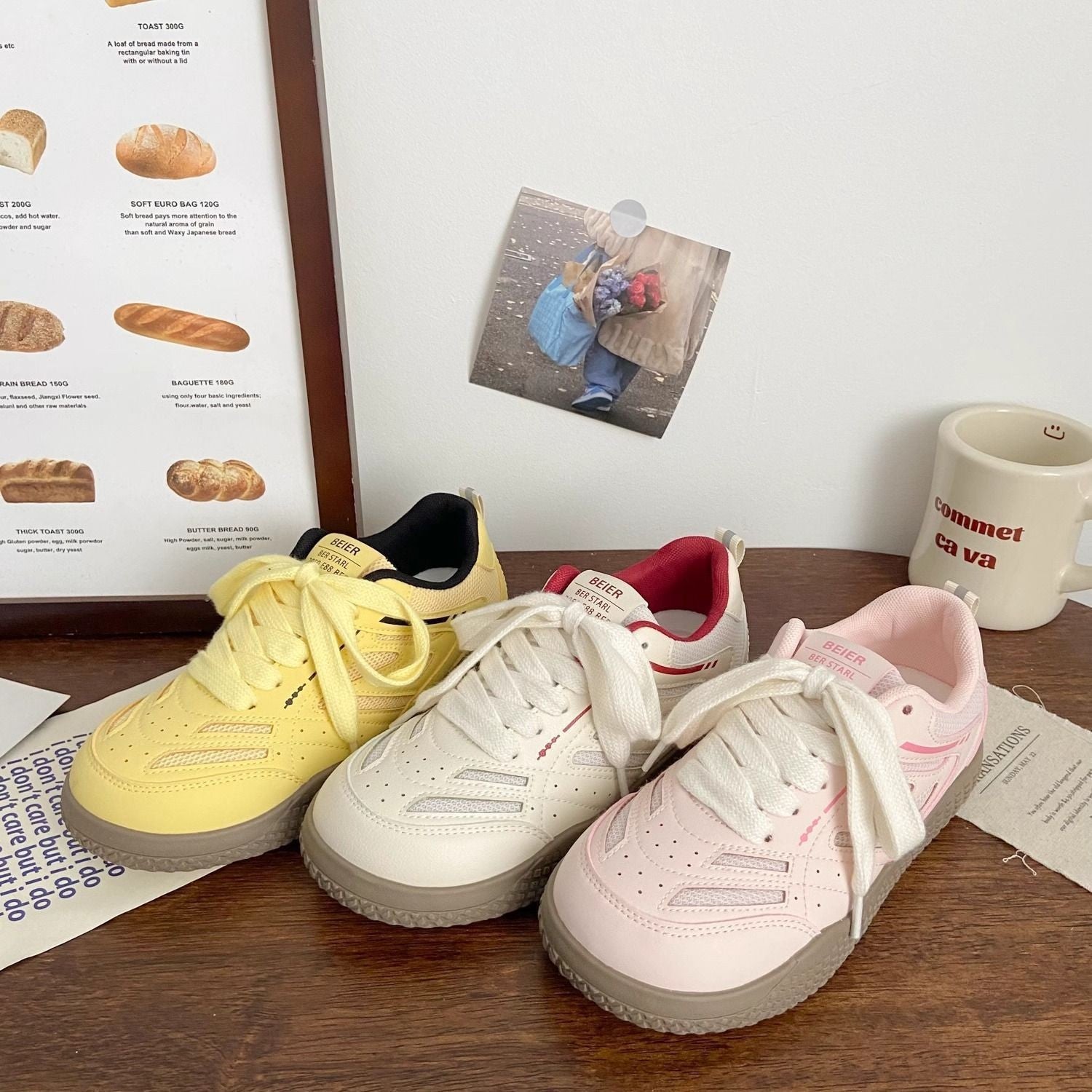 Damen Sportliche Sneaker mit atmungsaktiver Obermaterialstruktur und rutschfester Sohle