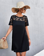 Damen Kleid mit Spitzenärmel R&B