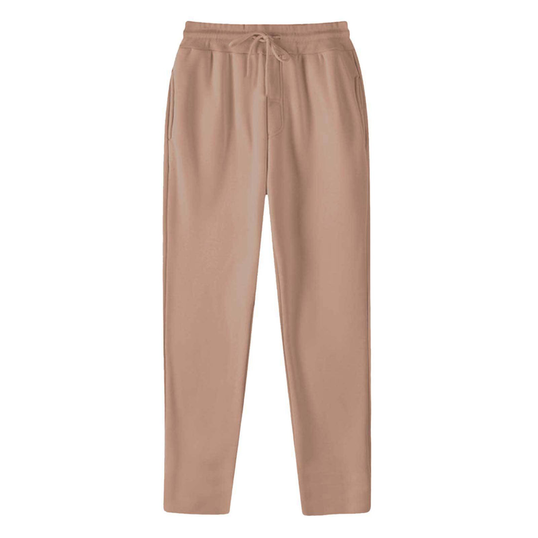 Herren nan geradlinige Sweatpants aus melierter Baumwollmischung mit elastischem Bund Kordelzug und Seitentaschen R&B
