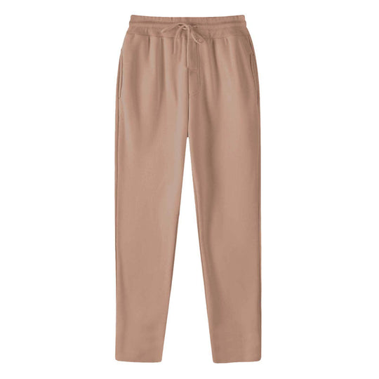 Herren nan geradlinige Sweatpants aus melierter Baumwollmischung mit elastischem Bund Kordelzug und Seitentaschen R&B