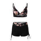 Damen Bikini-Set mit modischem Oberteil und hoch geschnittenen Shorts R&B