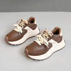 Damen Sportliche Plateau-Sneaker mit modischem Design und atmungsaktiver Oberflächenstruktur R&B