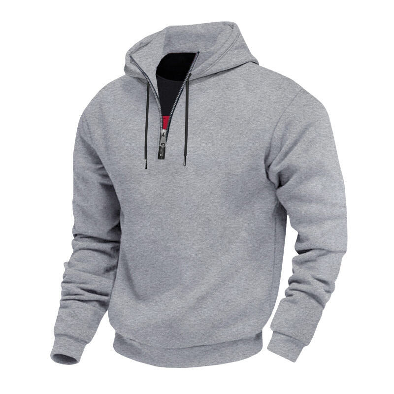 Herren Sweatshirt mit Reißverschluss und hohem Kragen R&B