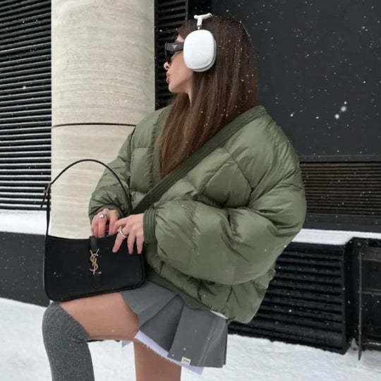 Damen gesteppte Übergangsjacke mit modischem Schnitt und praktischen Taschen R&B