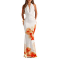Damen Maxikleid mit raffiniertem Wickelausschnitt und floralem Design R&B