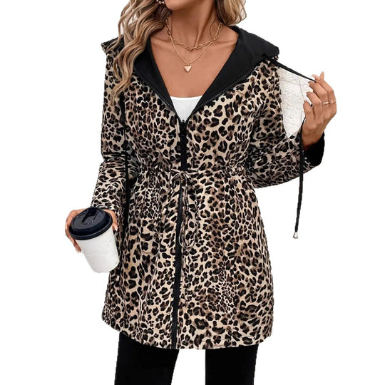 Damen Leichtgewichtige Kapuzenjacke mit tierischem Muster R&B