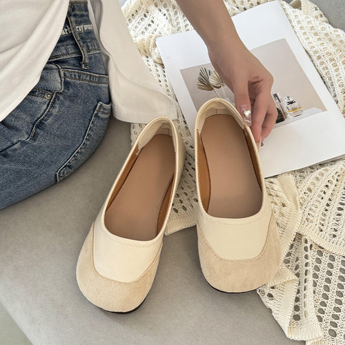 Damen Ballerinas aus hochwertigem Wildleder mit rutschfester Sohle R&B