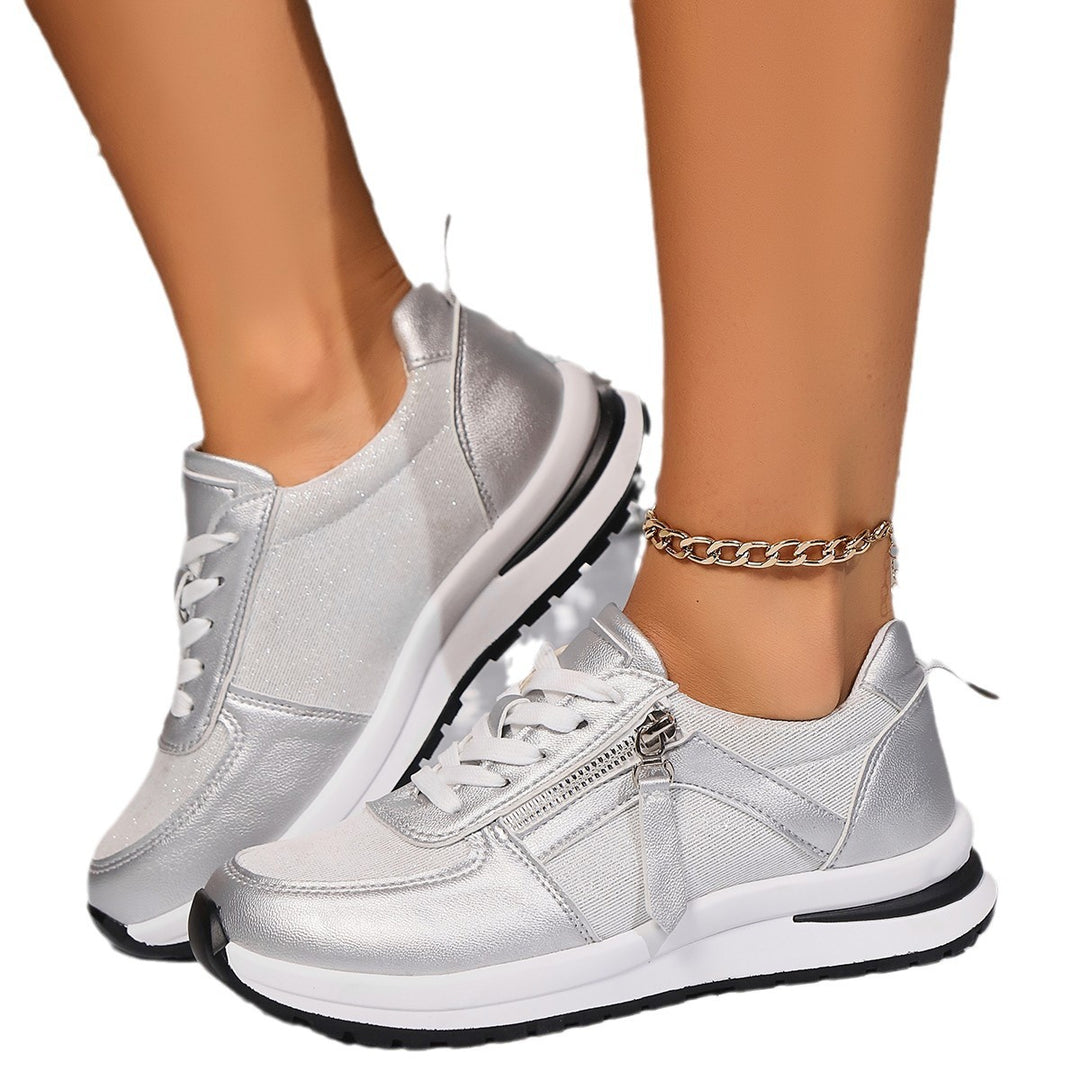 Damen komfortable Sneaker mit Reißverschluss R&B
