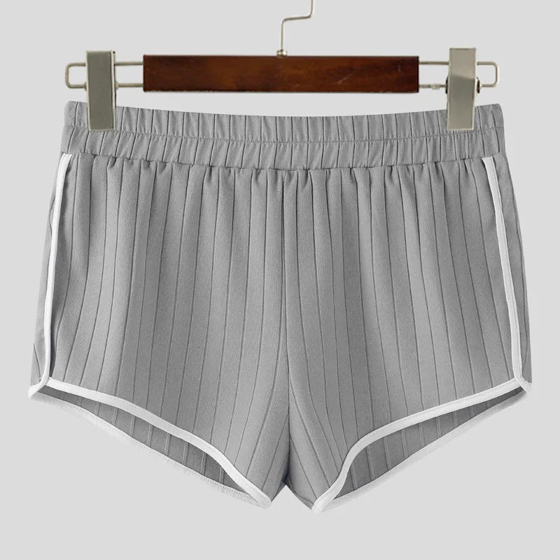 Damen nan plissierte Freizeit-Shorts mit elastischem Komfortbund und Kontrastpaspel R&B