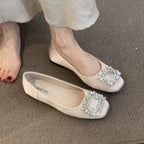 Damen Ballerina-Schuhe mit funkelndem Schmuckdetail R&B