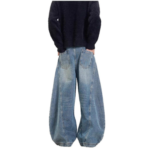 Damen Weit geschnittene Jeanshose R&B